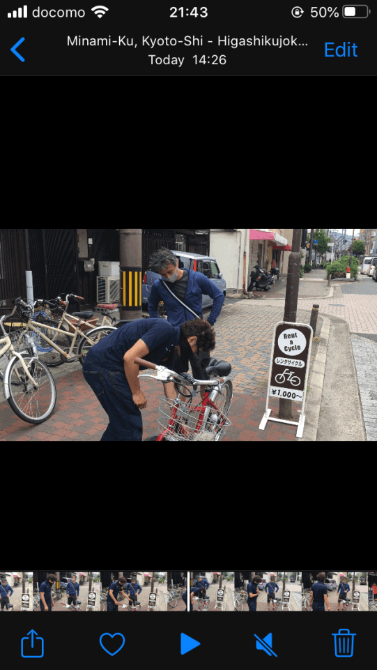 京都サイクリングツアープロジェクト八条口サイクルターミナル_フィッティング風景