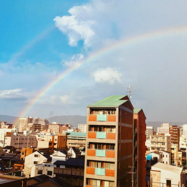 Let us share double rainbow in Kyoto with you 🌈 🌈 
Wish you a big luck!
ついさっきのダブルレインボウをお届けします！いいことありますように！
・
・
・
・
・
・
・
・
・
・
#doublerainbow #doublerainbow🌈🌈 #wishingyouthebest #kyoto #aftertherain #superlucky 
#京都 #雨上がり#ダブルレインボー #虹 #幸せのおすそ分け #いいことありますように