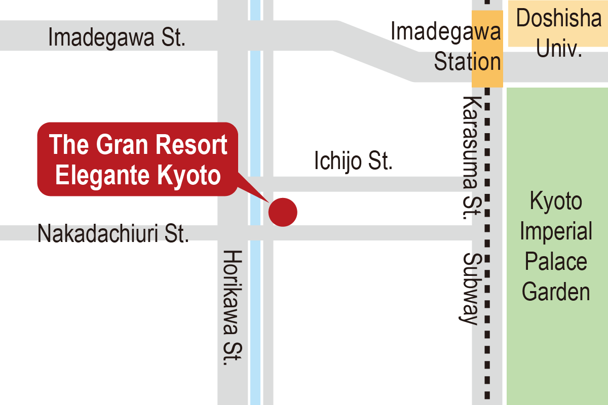 The Gran Resort Elegante Kyoto map